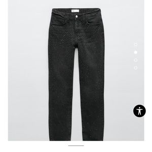 NWT ZARA THE SLIM RHINESTONE JEANS❤️ us size 8